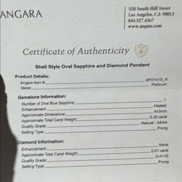 Angara sapphire and diamond necklace - Picture 4 of 6